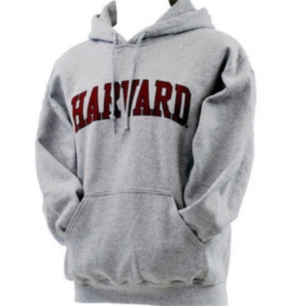 Champion Eco Cotton Blend Gray Harvard Mens Pull Over University Hoodie Size S